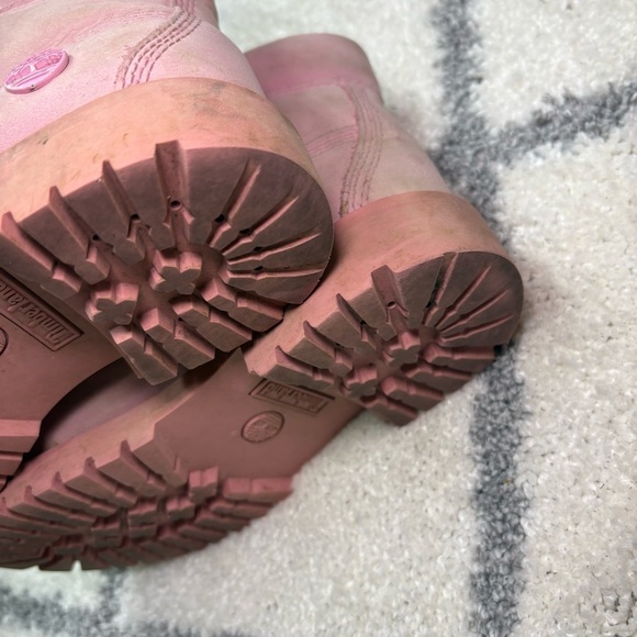 Timberland Prism Pink Suede Nubuck Leather Classic Waterproof Boots Junior 2 - Picture 9 of 10